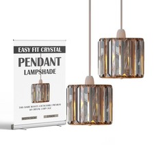 Crystal Glass Lampshade Ceiling Pendant Light Shades Easy Fit Chandelier Light