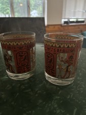Vintage Egyptian Themed Whiskey Glasses