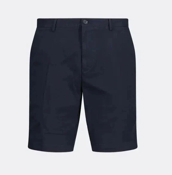 Hugo Boss Men's SZ 36R Slice-Short Navu Blue Slim Fit Flat Front 8in Shorts - Image 4 of 4