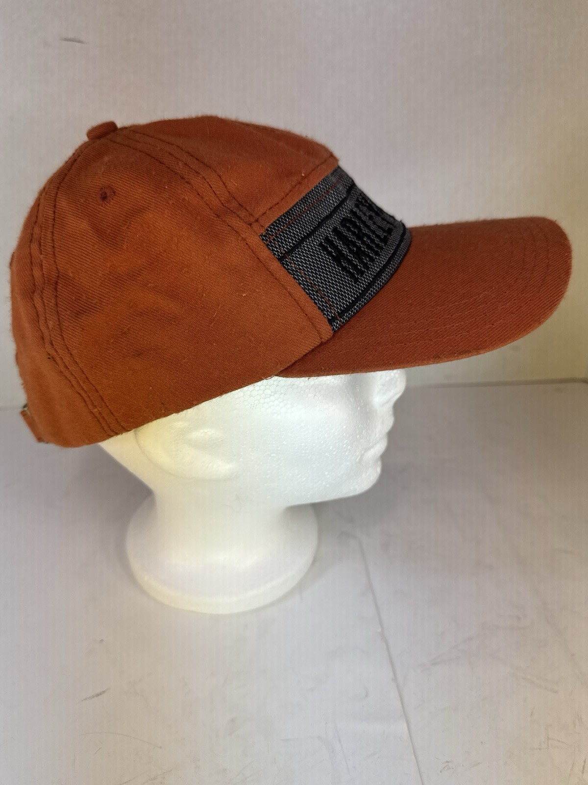 Harley Davidson Hat Cap Orange Patch - image 3