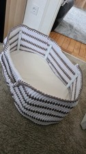 Moseskorb Weiß/Beige Gr. 73x50x30