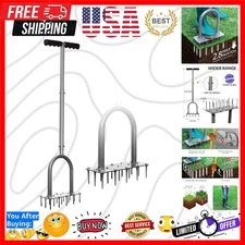 Durable 34.6 Inch Lawn Aerator with Easy Installation - Revive Your Lawn Health