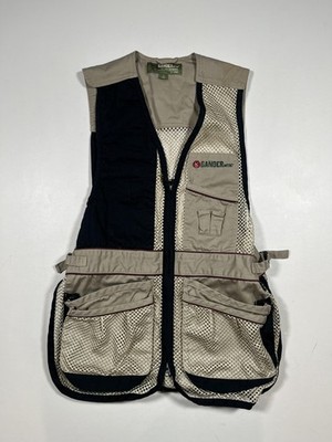 Gander Mountain Shooting Vest Mens Small Tan Mesh Utility Hunting Clay