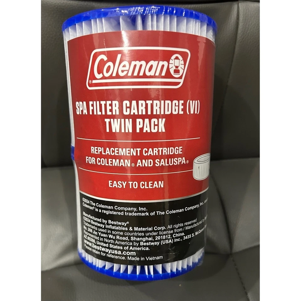 Coleman Spa Filter Cartridge (VI) Twin Pack Replacement for SaluSpa (3) NEW - Image 2 of 4