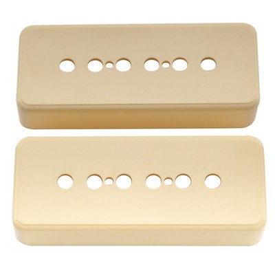 Musiclily Pro 2Pcs Cream 48mm P90 Soapbar Guitar Pickup Covers For Import LP SG