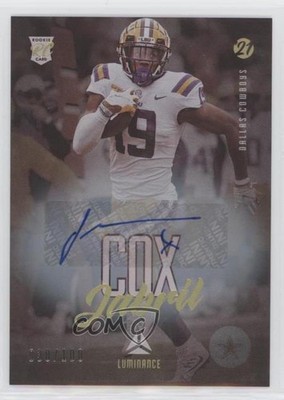 2021 Panini Luminance Gold 38/100 Jabril Cox #117 Rookie Auto RC 0c2