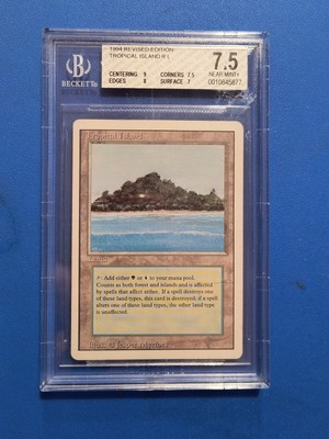 Magic: the Gathering MTG Tropical Island [Revised Edition] Graded CGC 7.5 NM+