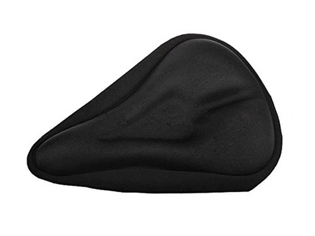 R2B Sella Bici Unisex Con Gel E Coprisella Impermeabile – Rifrangente E Ventilata, Nero