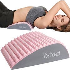 Back Stretcher Pillow - Back Pain Relief, Support for prolonged Sitting Pink