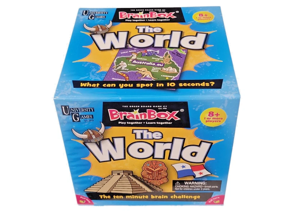 BrainBox The World - 10 Minute Brain Challenge - Memory Game - Open Box Mint - Image 4 of 4