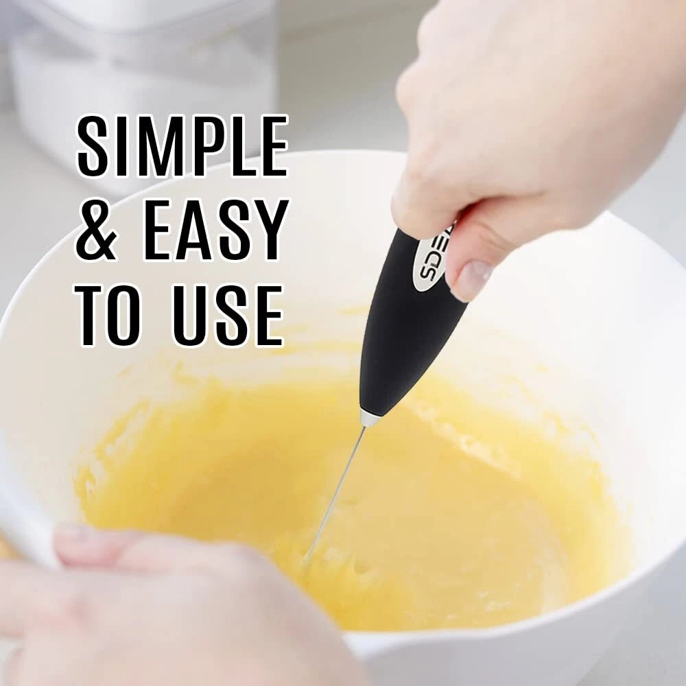 Milk Frother Handheld Mixer for Coffee Shakes Eggs and Sauces Portable