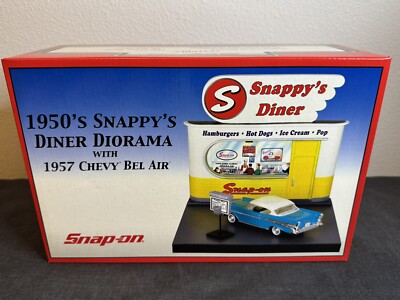 RARE Snap-on 1950s Snappy's Diner Diorama 1957 Chevy Bel Air New
