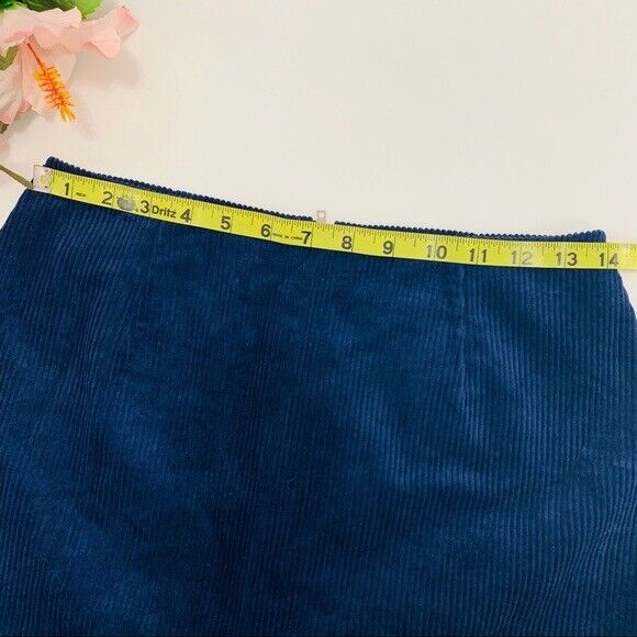 Kendall & Kylie Navy Blue Corduroy Skirt Size S - image 4