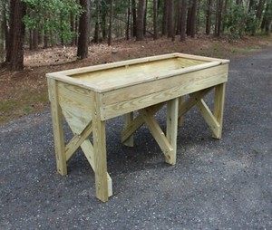 Wood Plans for a 5 ft. Trug Planter Raised Garden Bed - CD 