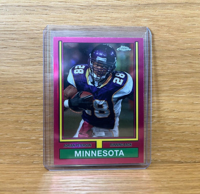 2024 Topps Chrome Football-Adrian Peterson- Vikings-1974s Pink Parallel-#74TF-20