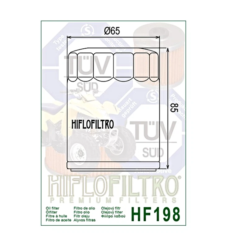 Hiflofiltro HF198 Oil Filter 3 Pack Victory Boardwalk Gunner Hammer Hardball - Image 2 of 2