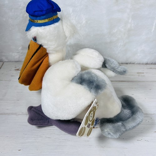 Wallace Berrie Pelican Bird Stuffed Animal Barnacle Bill 1982 Vintage Plush 9” - Picture 14 of 14