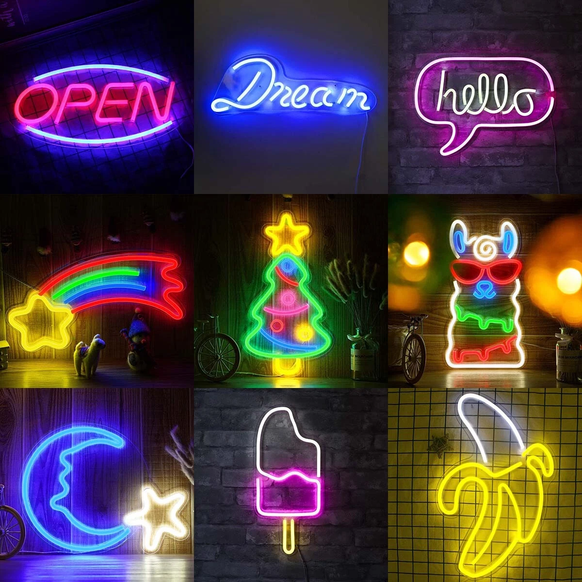 Led outlet wall sign