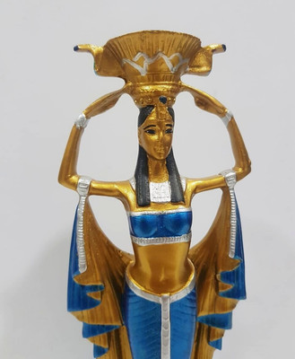 Statue of Queen Cleopatra made of Egyptian stone, ancient Egyptian antiquities