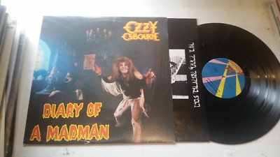 OZZY OZBOURNE DIARY OF A MADMAN LP ORIG 1981 JET w/lyric black