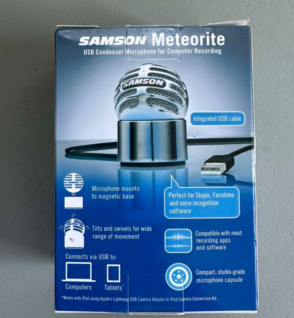 Samson Meteor Condenser Wired USB Professional Microphone Home