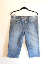 Y2K Vintage Tommy Hilfiger Blue Capri Medium Wash Casual Denim Womens 10