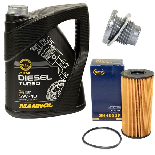 MotoröL ÖLfilter SH4053P Set 5W40 5 Liter ÖLablassschraube FüR Opel Movano-image