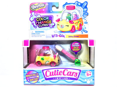 Shopkins Cutie Cars QT3-C04 Juicy Driver Color Change Cuties Series 3 New