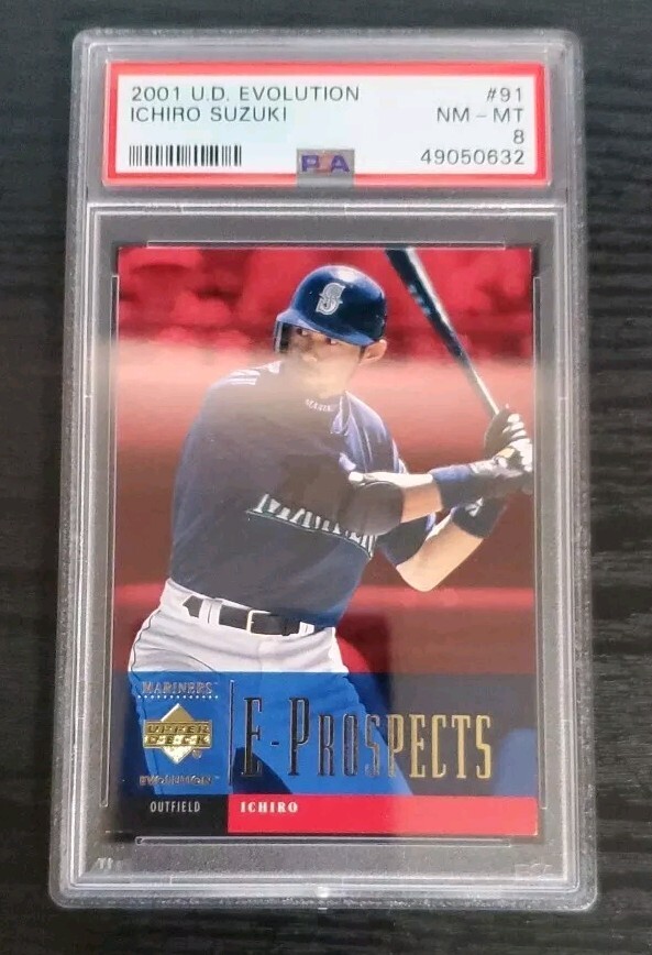 2001 Upper Deck Evolution #91 Ichiro /2250 PSA 8