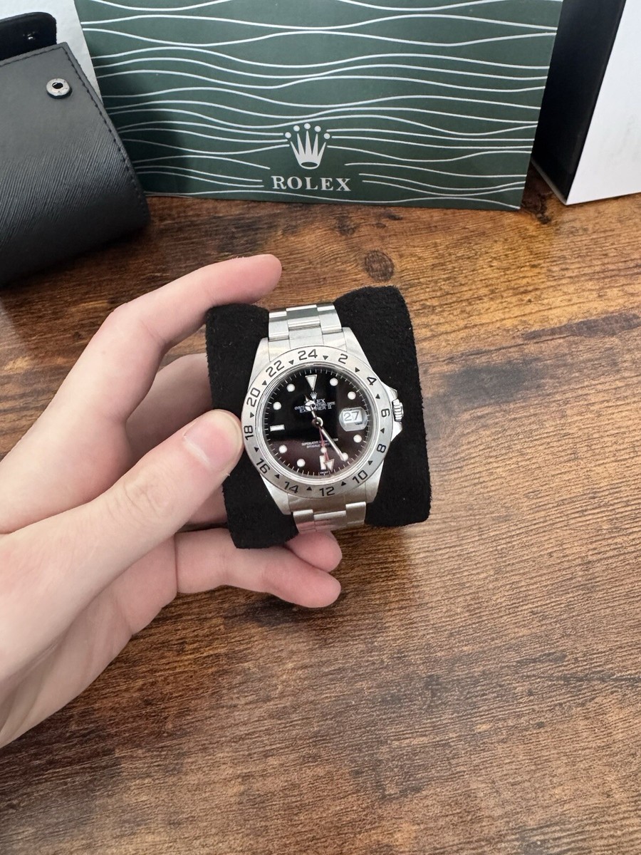 Rolex Explorer 16570 Silver Oyster Bracelet with Silver Bezel for