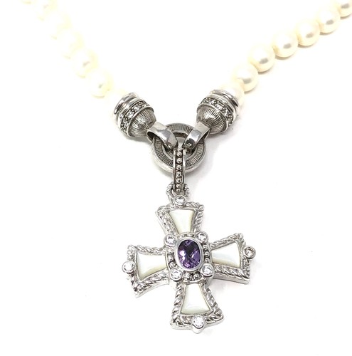 Judith Ripka Sterling Silver Amethyst 