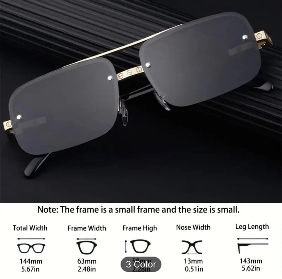 Elegantes gafas de sol cuadradas retro elegidas a mano para hombres que desean un aspecto encantador Foto 2 de 4