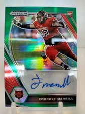FORREST MERRILL AUTO Green Prizm RC 2021 Panini Prizm Draft Football LA Chargers