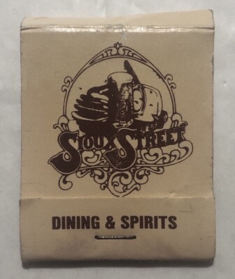 Sioux Street Dinning & Spirits El Paso, Texas Matchbook (Missing Some Matches)