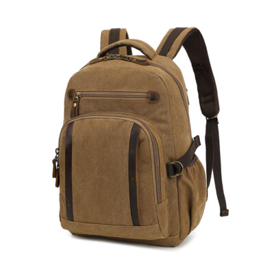 Vintage Laptop canvas Backpack Women outdoor schoolbag Men Casual Daily bag 