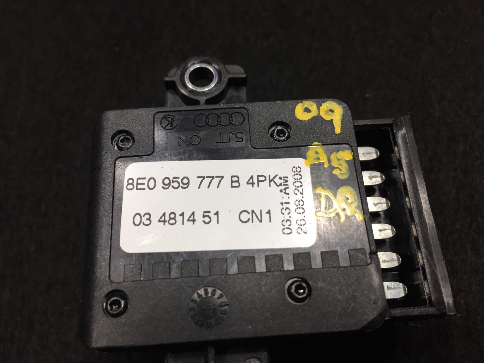 08 09 10 11 AUDI A5 Lumbar Support Seat Switch Button Front Left/Driver