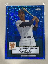 2021 Topps Chrome Platinum Orlando Cepeda Blue Mini-Diamond Refractor /199 #633