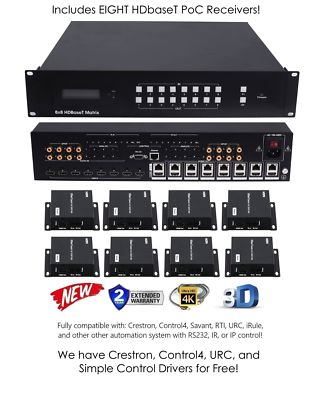 Neu 8x16 Hdbaset 4K Matrix Schalter 8x8 16x16 70.1m 70 Meter Audio Matrix