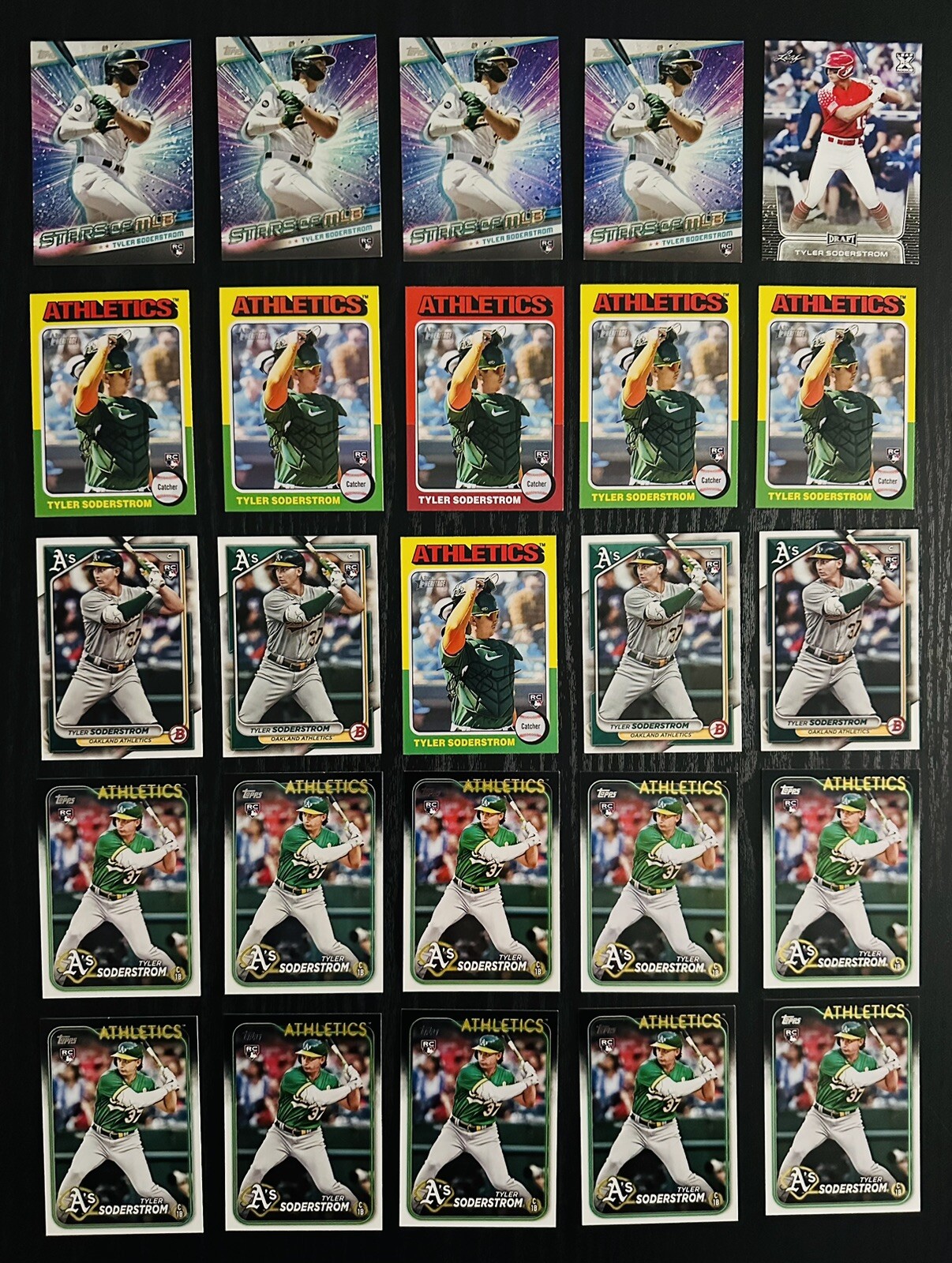 Tyler Soderstrom Collection 25 Cards M/NM All Rookie RC Oakland Athletics