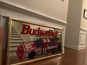 Budweiser 11 Car King Of Beers Mirror Sign 51 By 28 Inches Ebay