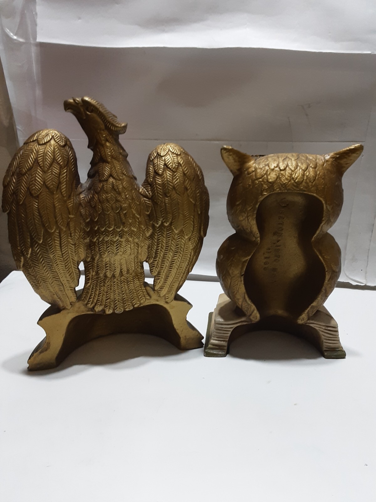 MIXED PAIR OF VINTAGE MCM CAST METAL BOOKENDS MADE IN USA BY SEXTON eBay