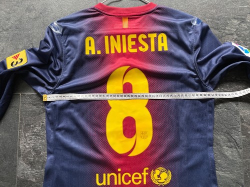 PLAYER ISSUE BARCELONA 2012/2013 HOME SOCCER SHIRT JERSEY CAMISETA NIKE INIESTA - Picture 18 of 18