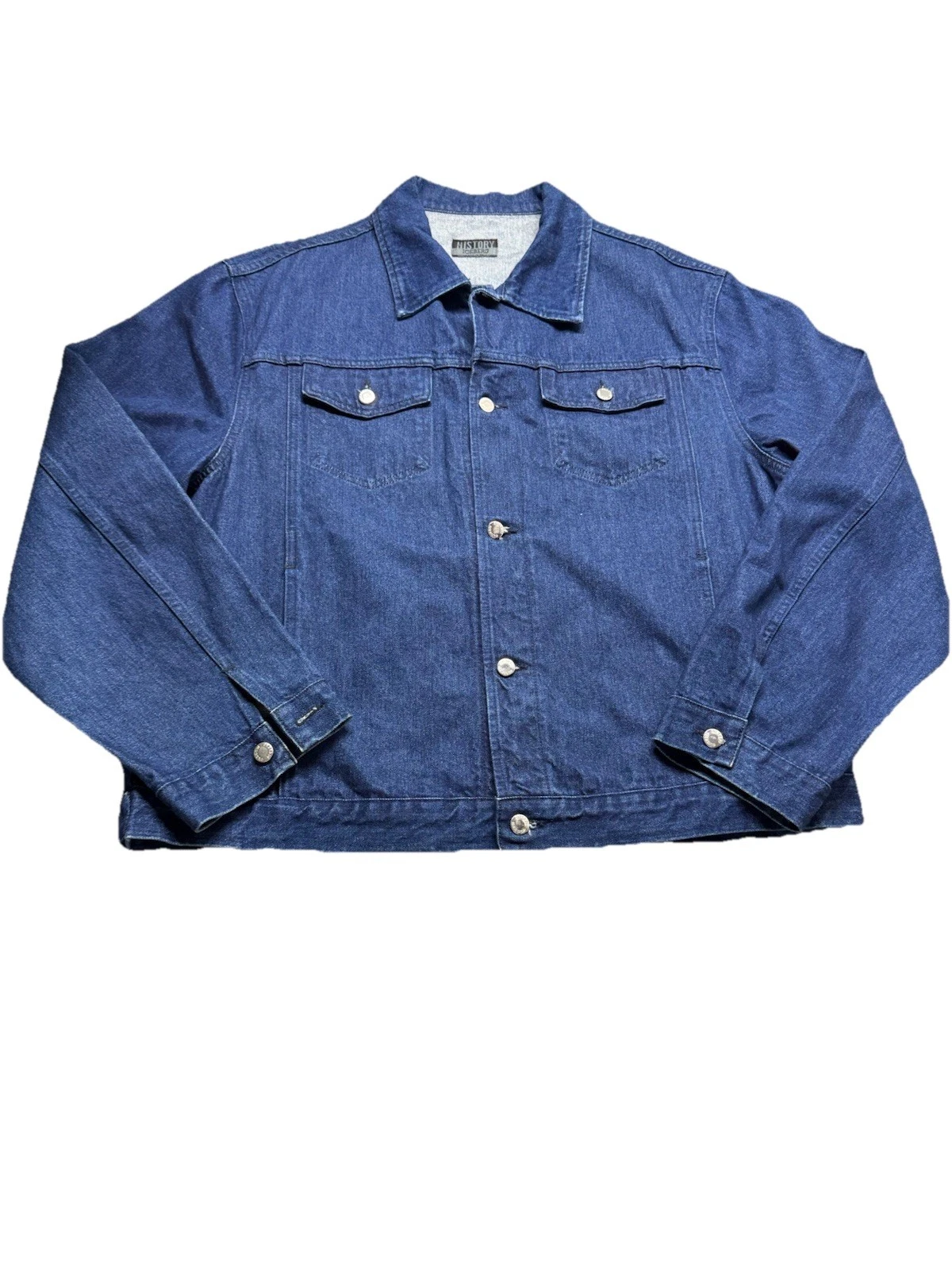 Vintage Iceberg History Men's 3XL Blue DENIM Disney Pluto Devilish Jacket - product detail image 2
