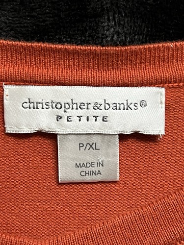 Christopher Banks Damen Strickjacke rostorange Knopfleiste Gr. Petite XL - Bild 7 von 9