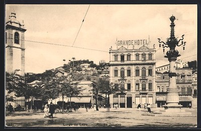 Rio de Janeiro, Largo da Lapa, Grand Hotel, Ansichtskarte 