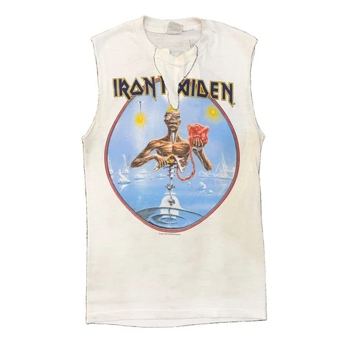 Vintage Iron Maiden Seventh Son Cut off Tank top Tour T 1980s vintage concert t-shirt, vintage, single stitch, B+ condition