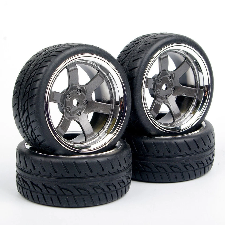 1/10 RC On Road 12mm Hex Rim Wheel&Tire For HPI HSP 6mm Offset Model Car RC Toy - Image 3 of 4