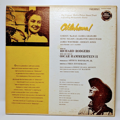 Rodgers And Hammerstein Oklahoma! (Vinyl, 1959) Capitol SWAO-595 NM, LP Record - Picture 5 of 8