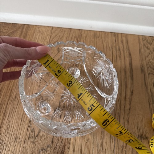5 1/2" Cuenco American Brilliant Period Corte Vidrio Cristal Grabado - Imagen 9 de 10