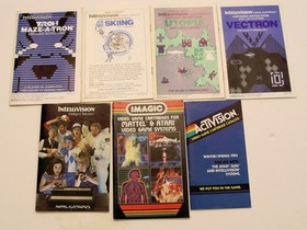 Intellivision Manuals & Overlays lot (used) - 40 manuals, overlays for 23 games